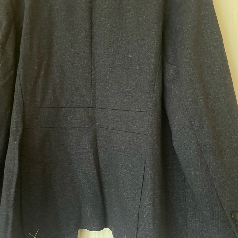 Talbots NWT Aberdeen blazer navy chambray fully lined w red pinstripe very sharp - Picture 4 of 5